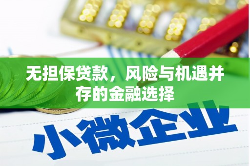 企石无担保贷款，风险与机遇并存的金融选择