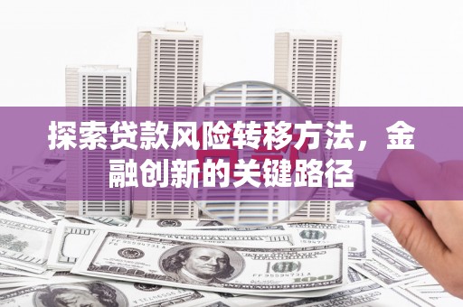 企石探索贷款风险转移方法，金融创新的关键路径