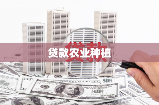 企石贷款农业种植