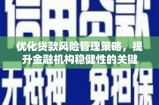 企石优化贷款风险管理策略，提升金融机构稳健性的关键