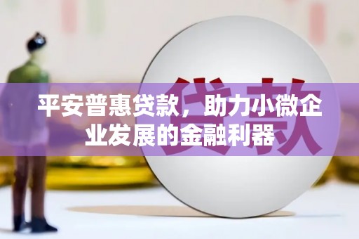 企石平安普惠贷款，助力小微企业发展的金融利器
