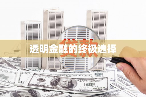 企石透明金融的终极选择