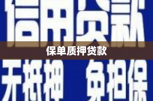 企石保单质押贷款